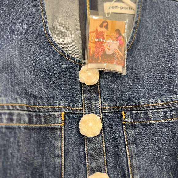 Self-Portrait Denim Mini Dress - Picture 8 of 8